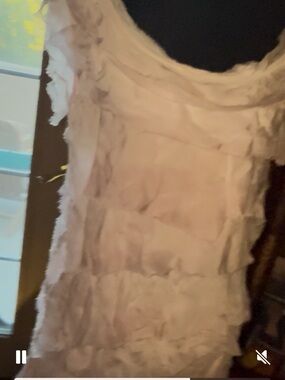 Ruffled Silk over stretchy Viscose knit